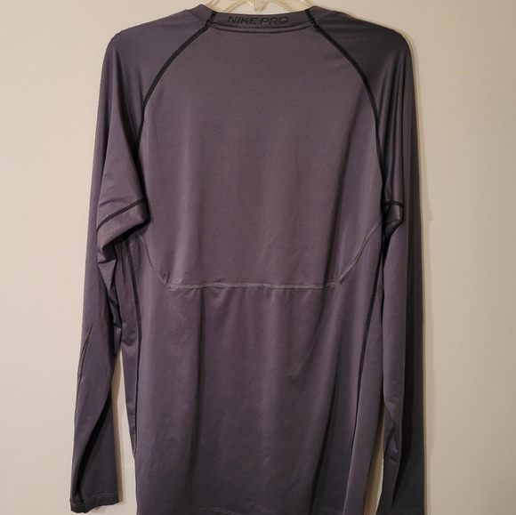 Nike dark gray long sleeve dri-fit slim fit shirt - Picture 7 of 12